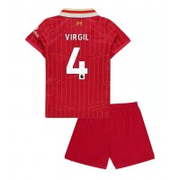 Liverpool Virgil van Dijk #4 Hjemmedraktsett Barn 2024-25 Kortermet (+ Korte bukser)